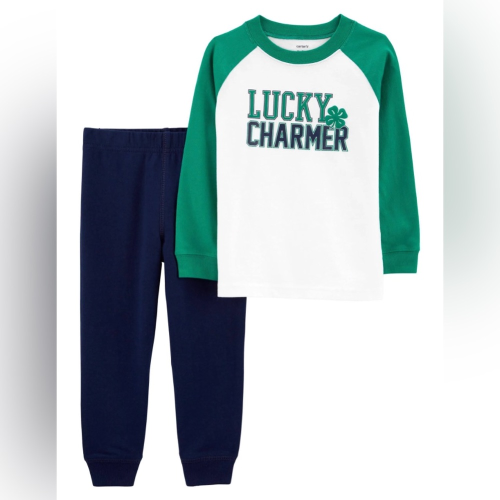 Carter's - 2 Piece Set - Tee & Jogger Pants - Lucky Charmer - 24 months - NWT - Picture 2 of 16
